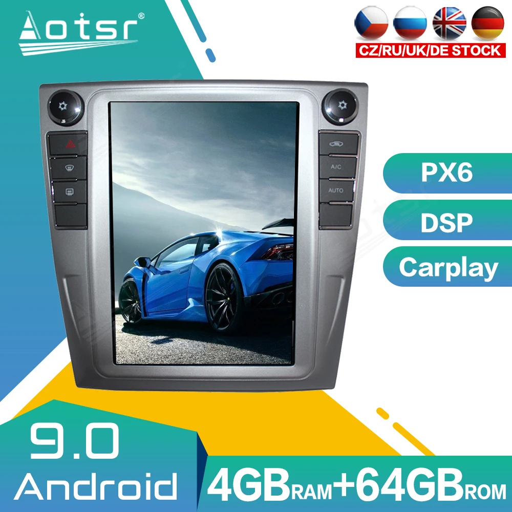 Автомагнитола для Volkswagen Magotan 2012 + Android 9 GPS-навигация PX6 4 64 ГБ Автомобильный DVD-плеер