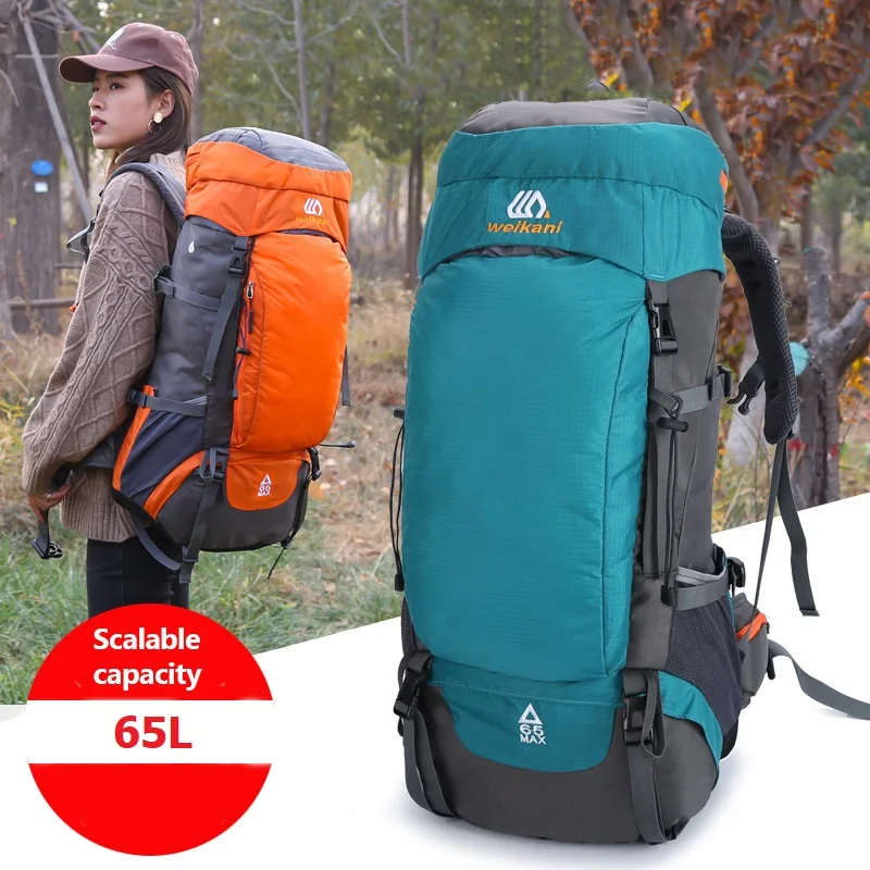 65L Camping Backpack Large Capacity Outdoor Climbing Bag Waterproof Mountaineering Hiking Trekking Sport Bags