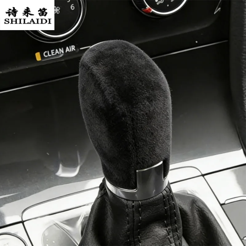 Фото Накладка на ручку переключения передач из замшевой кожи для Volkswagen VW Santana, Magotan, CC, Touran, Lavida, Gran Lavida, Jetta, Golf, Bora №3
