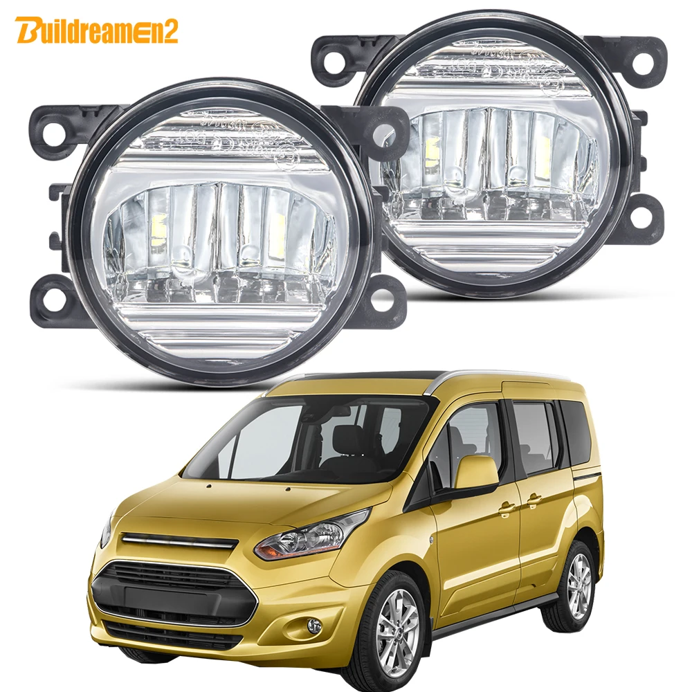 

2 Pieces 30W Fog Light Assembly For Ford Transit Connect 2011-2019 Car Front Bumper LED DRL Fog Daytime Running Lamp H11 12V