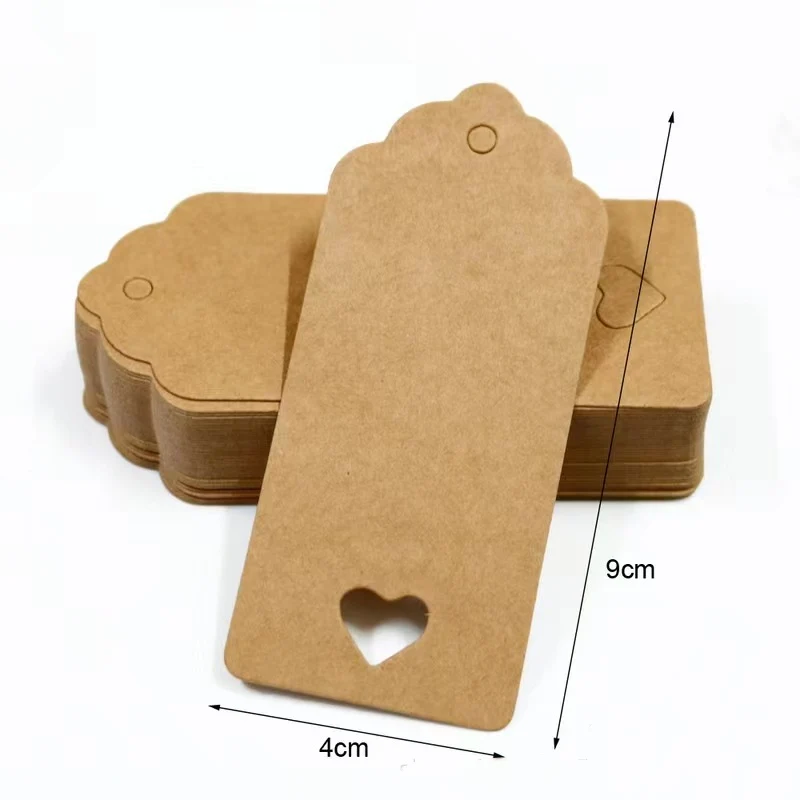 50/100 шт. полые ярлыки из крафт-бумаги