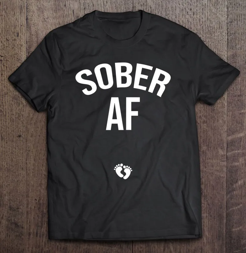 

Футболка мужская с надписью трезвой Af объявление беременности, забавная винтажная одежда, Топ оверсайз