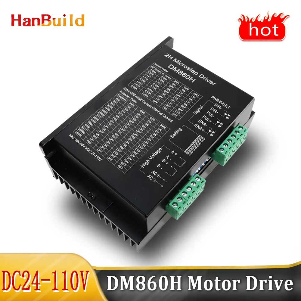 

Stepper Motor Driver Subdivision replace leadshine DM860H 2phase 18-80VAC 7.2A for NEMA23 NEMA34 motor for CNC