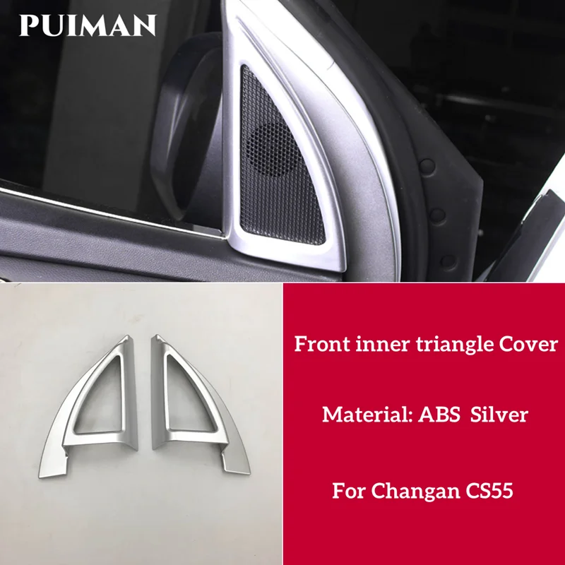 

Car Inner Triangle Cover Decoration Interior For Changan CS55 2017-2020 Beautiful Stickers Accessories Styling ABS Chrome Parts