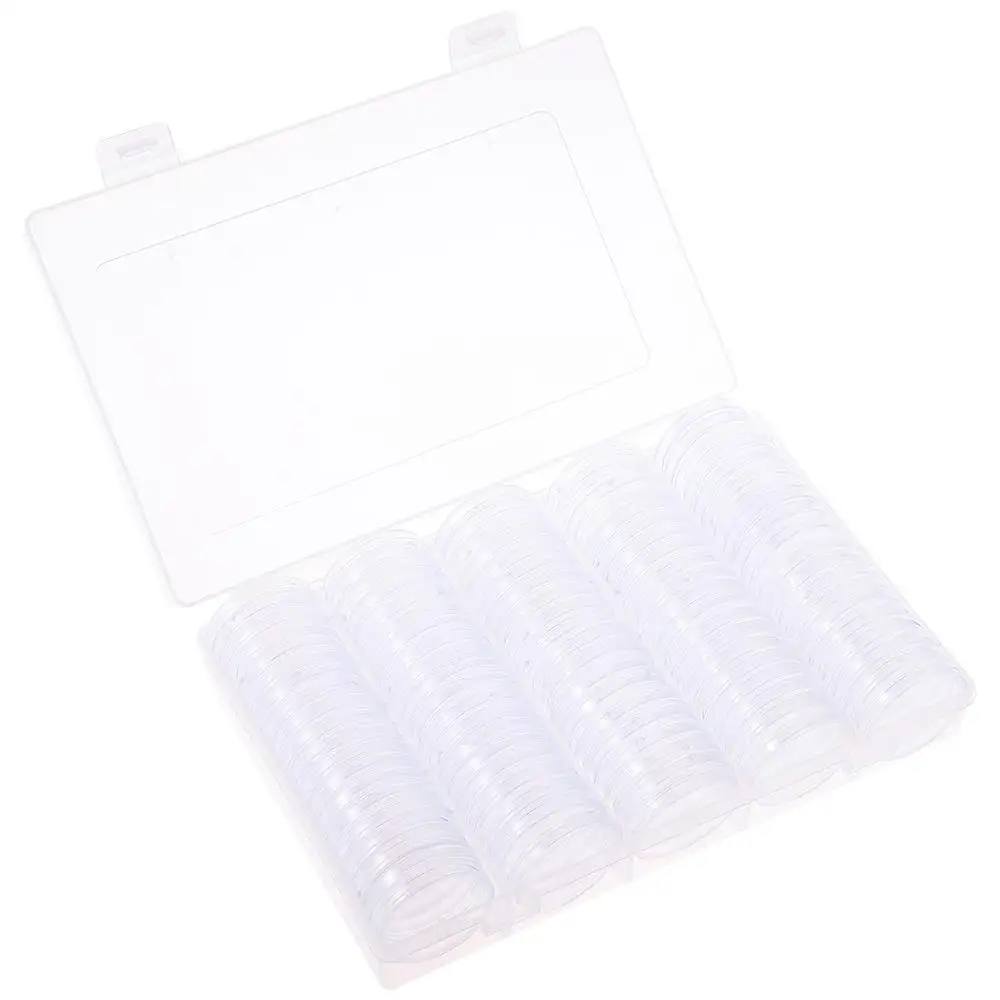 

Universal Holder Durable Round Coin Case Coins Display Storage Box Collectible Case