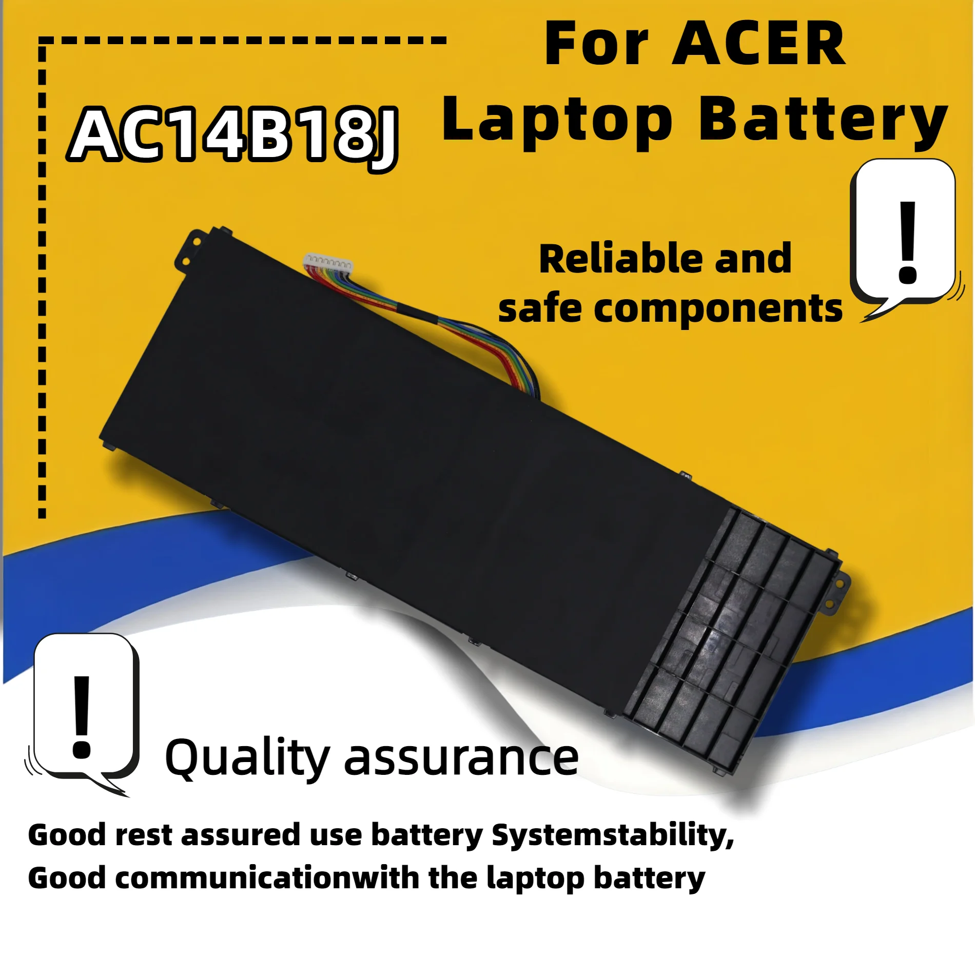Фото Аккумулятор FRLESUI AC14B18J AC14B13J для ноутбуков Acer Aspire 3 A311/A314/A315/A317, 5 A514/A515/A517/A615, 7 A715, AN515 Series №3
