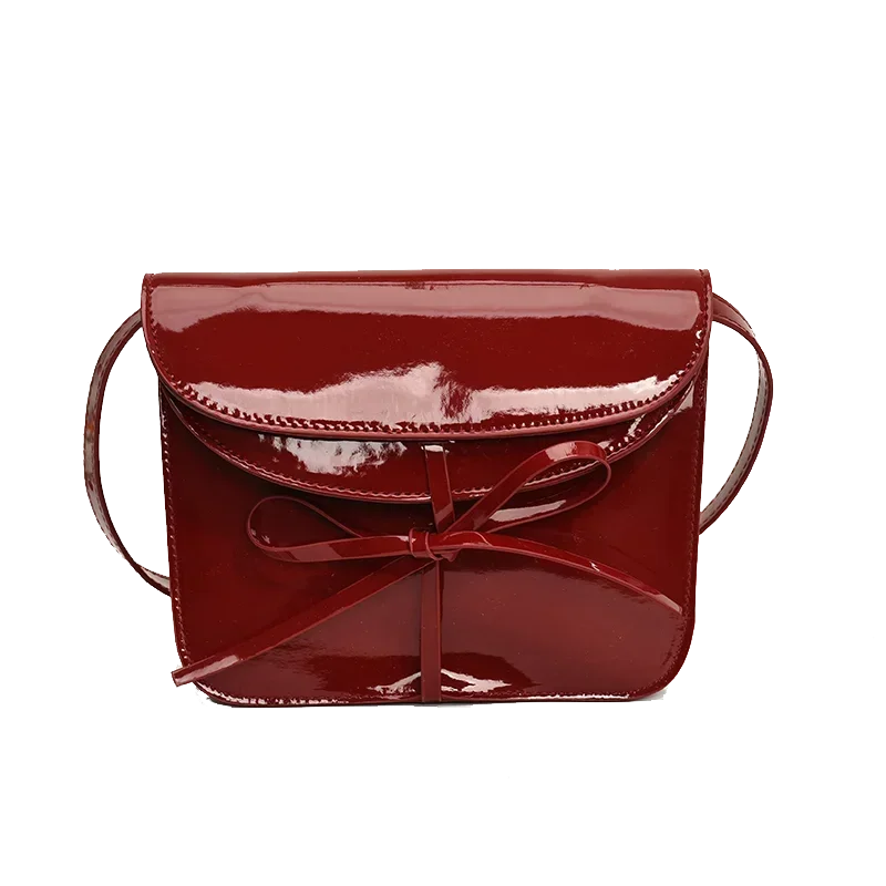 Квадратные сумки через плечо с клапаном и карманом однотонное внутреннее