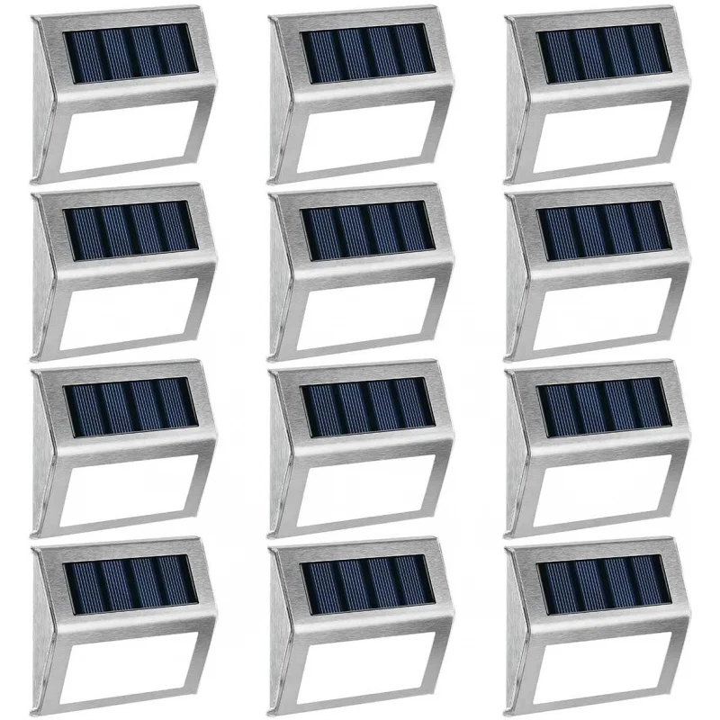

New LED Solar Lamp Path Stair Outdoor Waterproof Wall Light Waterproof 3 LED Solar Lights Balcony Garden Yard Fence Solar Lights