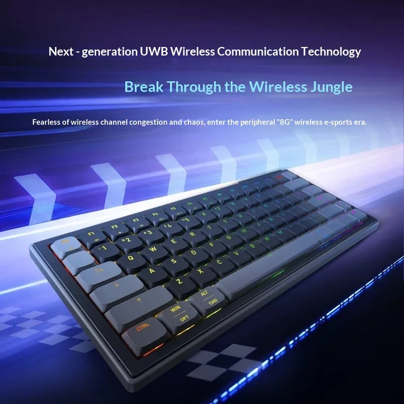 Фото 76-клавишная беспроводная игровая клавиатура XTRFY K63W PRO с переключателями Cherry MX Low Profile и поддержкой UWB, механическая клавиатура для киберспорта, подходит для CS2. №2