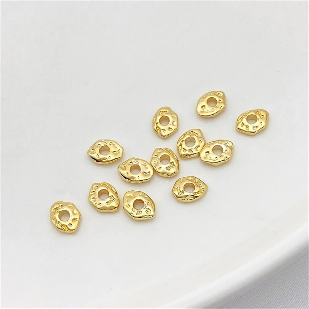 Золотые бусины 14 к в упаковке разделенные бусинами рассыпчатые Квадратные