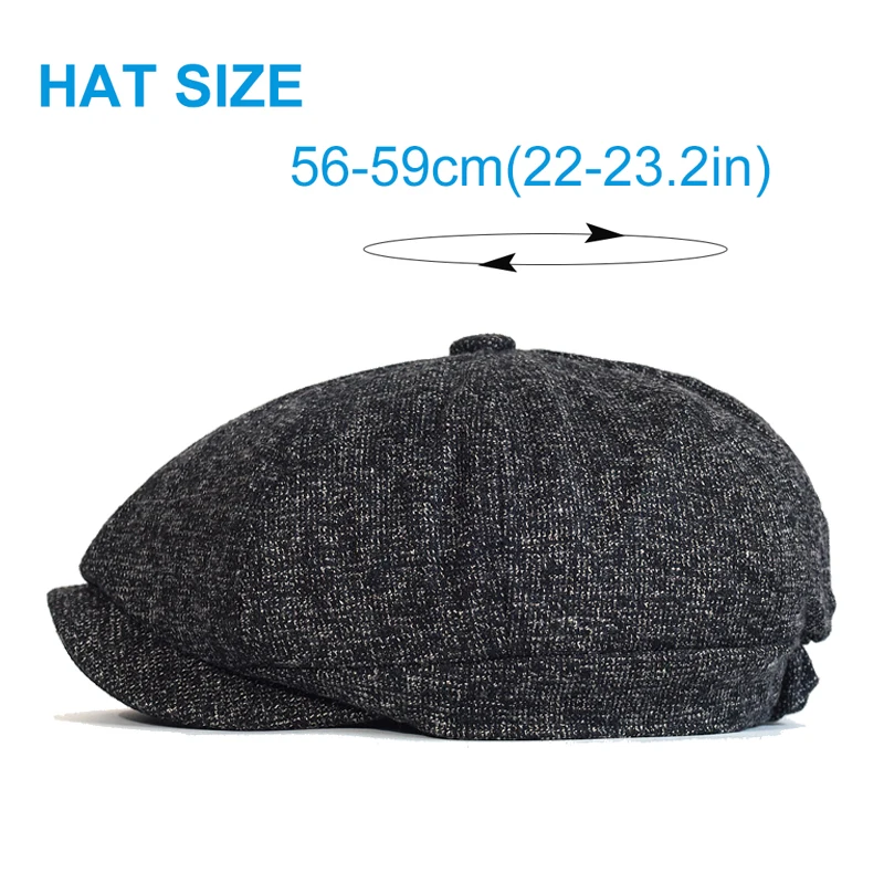 Мужская восьмиугольная кепка в стиле ретро