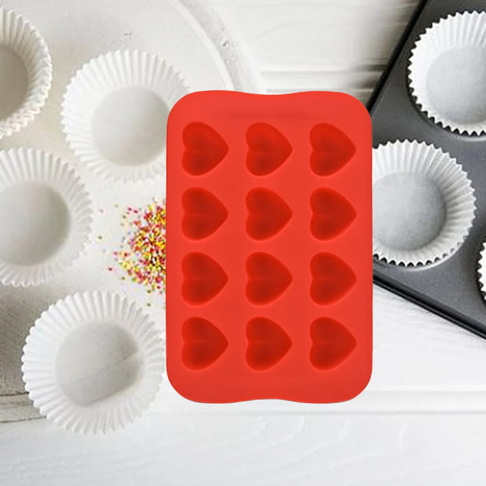 

Ice Cube Tray Silicone Heart Molds Shaped Cute Trays Freezer Making Cubes Maker Chocolate Mold