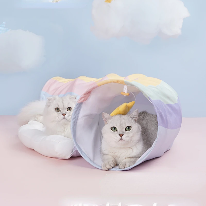

Cat Nest Four Seasons Universal Cat Tunnel Cat Bed Cat Channel Removable and Washable Kittens Toy Pet Cat Supplies