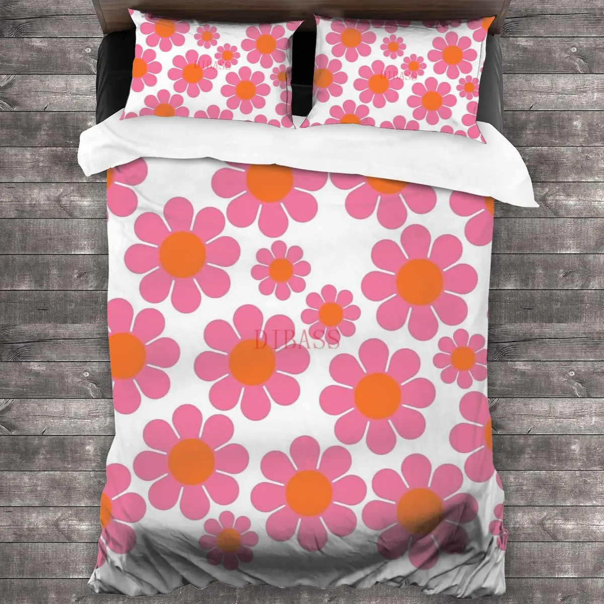 

Koryns пользовательский цветочный узор 1 мягкая искусственная кожа с 2 наволочками пододеяльник с застежкой-молнией