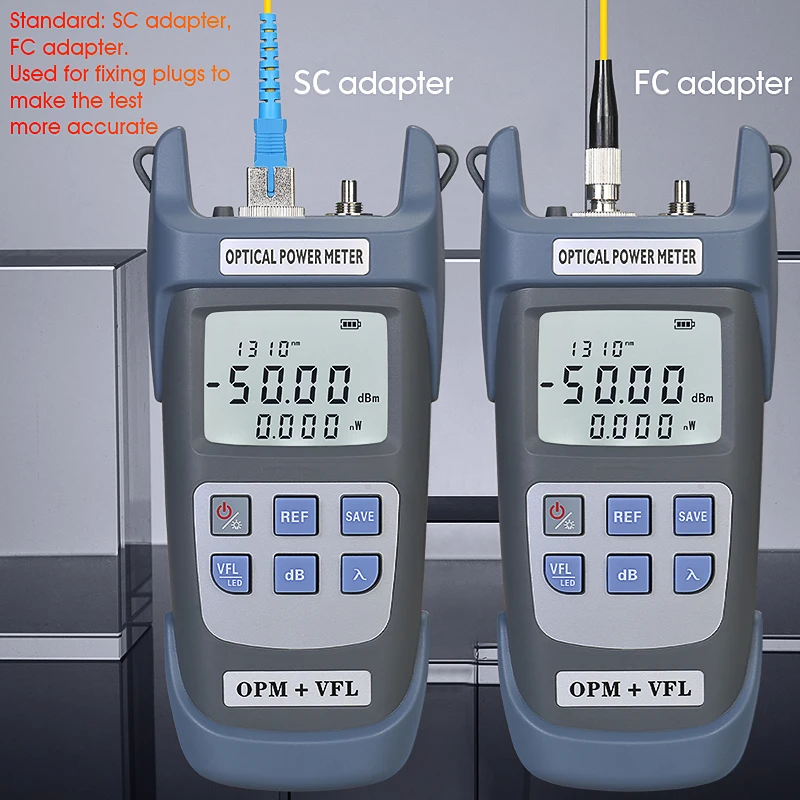 AUA-G510B Optical Power Meter+ Visual Fault Locator FTTH Optical Fiber Cable Tester(-50~+26dBm) OPM+VFL(1/10/15/20/30/50mw)