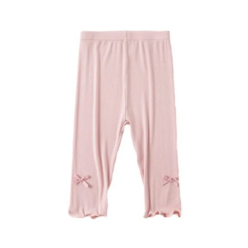 Леггинсы детские однотонные с бантом на Возраст 3-13 лет