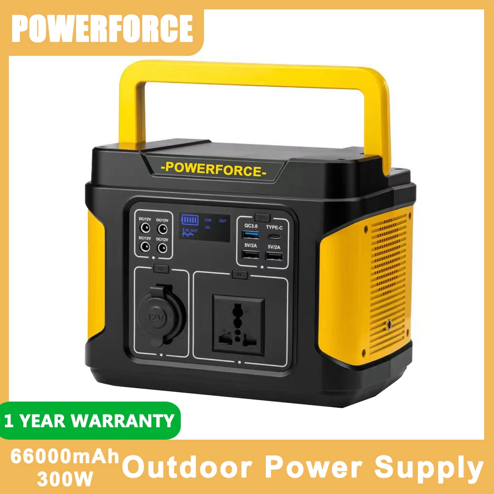 POWERFORCE электростанция 300 Вт LiFeP04 экстренное резервное копирование генератор