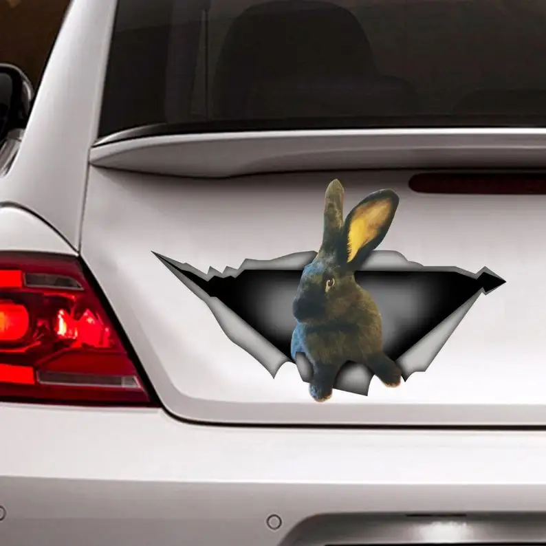 

Black bunny decal, rabbit sticker, rabbit decal