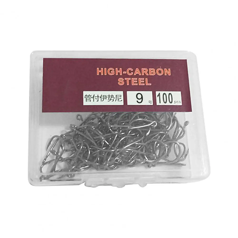 

1 Box Wide Crank Different Specifications Fishing J Hooks Carbon Steel Practical Sharp Barbed Fishing Jig Hooks for Fishing Ent