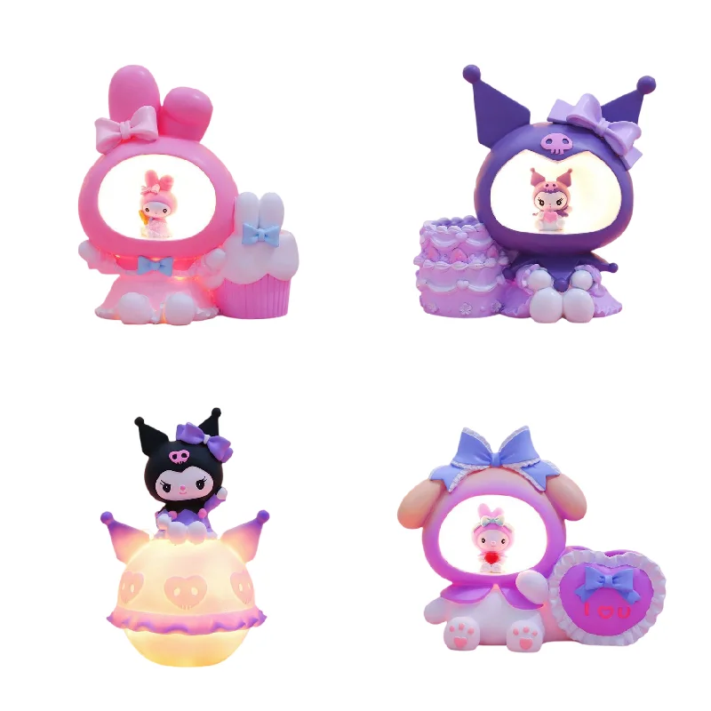 

Kuromi My Melody Sanrio аниме Рабочий стол Макарон творческая Многофункциональная Ночная фотография искусственное украшение подарок