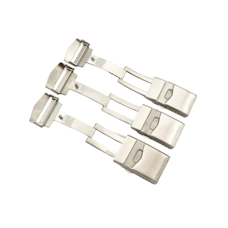 18MM 20MM 22MM Silver Black 316L Stainless Steel Double Safety Turtleback buckle Fit For Water Ghost Diving Watch