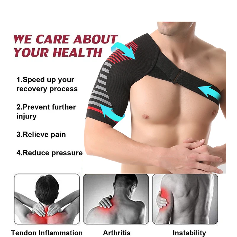 1 шт. компрессионная поддержка плеч дышащая ткань амортизирующий плечевой бандаж