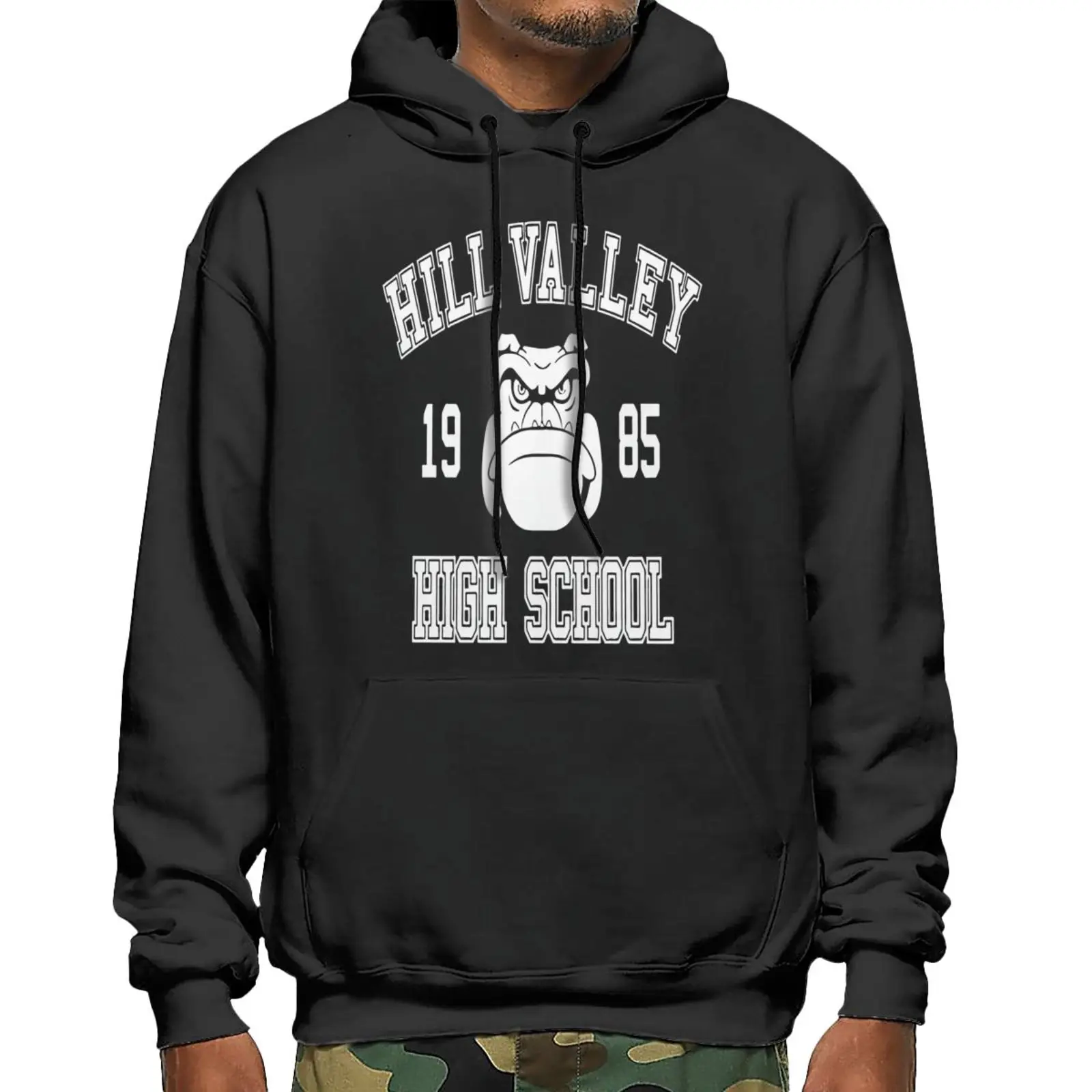

Свитшот на молнии для мужчин Hill Valley, толстовка с капюшоном, аниме свитшот, худи, зимняя кофта на молнии
