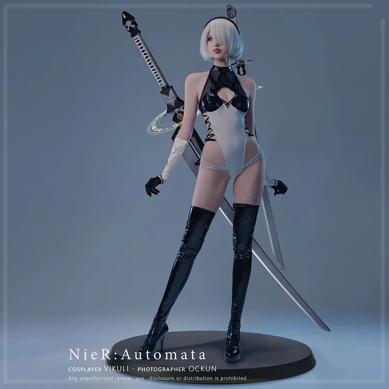 Аниме NieR:Automata Rose No. 2 тип B 2B YoRHa рождественское сексуальное частное боди костюм для
