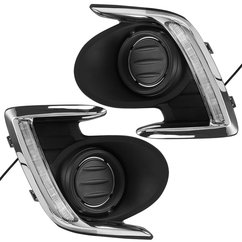 Светодиодные DRL дневные ходовые огни передние противотуманные фары для Mitsubishi