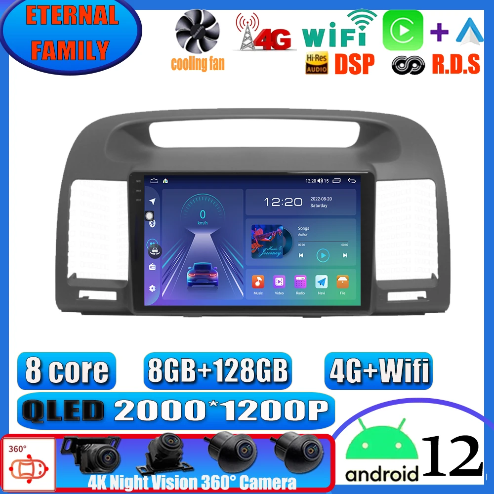 

Автомагнитола Carplay для Toyota, мультимедийный видеоплеер с GPS-навигацией, Wi-Fi, IPS, DSP, Android 12, для Toyota думающий о нас, Premio T240 2001 - 2007