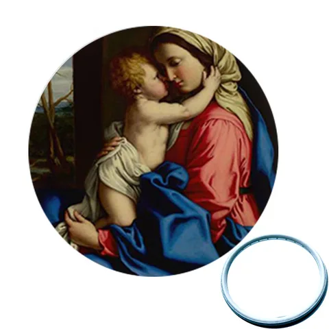 JWEIJIAO Православная икона Святой Девы Марии мини карманное зеркало компактное портативное ручное зеркало простое косметическое зеркало VM71