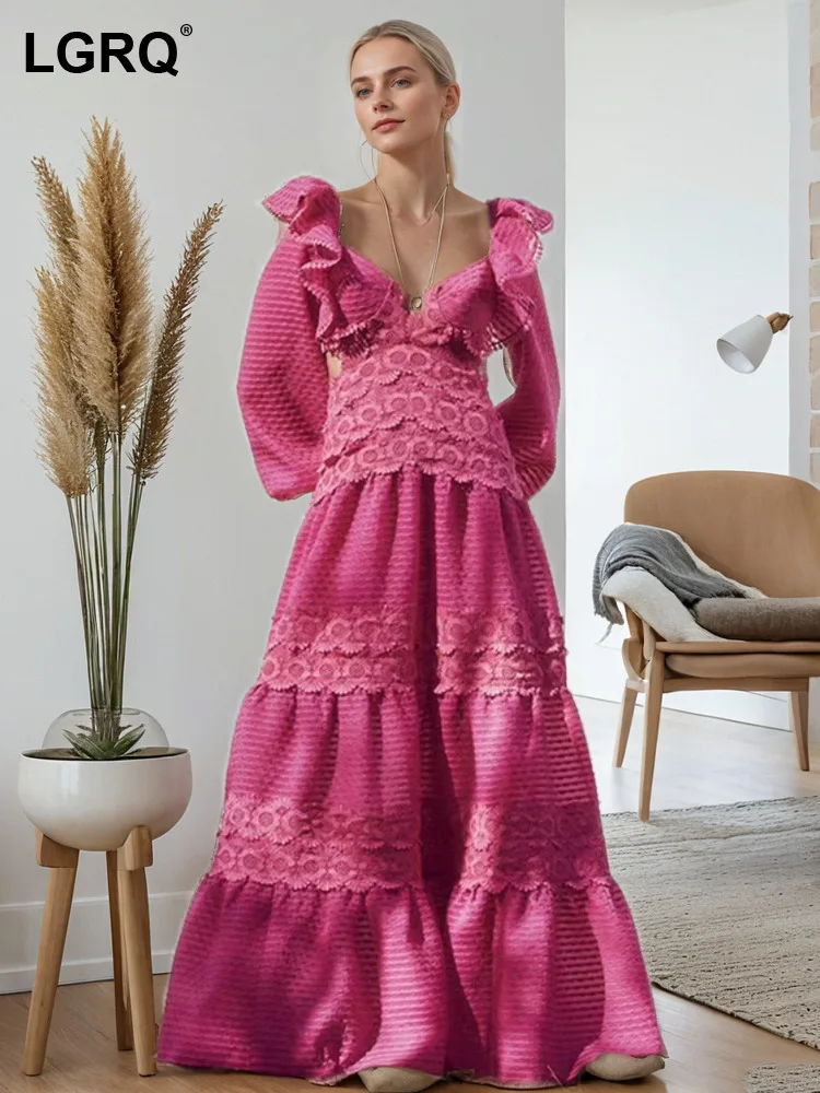 LGRQ комплект женских юбок полосатый жаккардовый модный топ без бретелек на