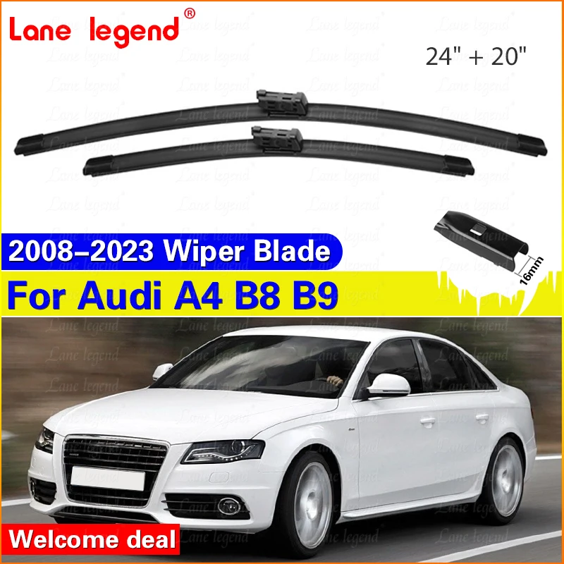 

Передние щетки стеклоочистителя для Audi A4 B8 B9 Allroad 2008-2023 2017 2016 2015 2014 2013 Лобовое стекло Переднее окно 24 "+ 20"