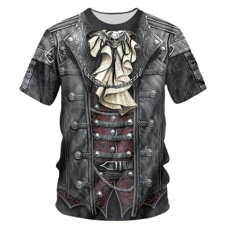 

2022 3D Art Skull T-Shirt Men's Vest dress pattern Fashion Brand Men's Ghost T-shirt 3D Print Rock Hip Hop Harajuku T-Shirt