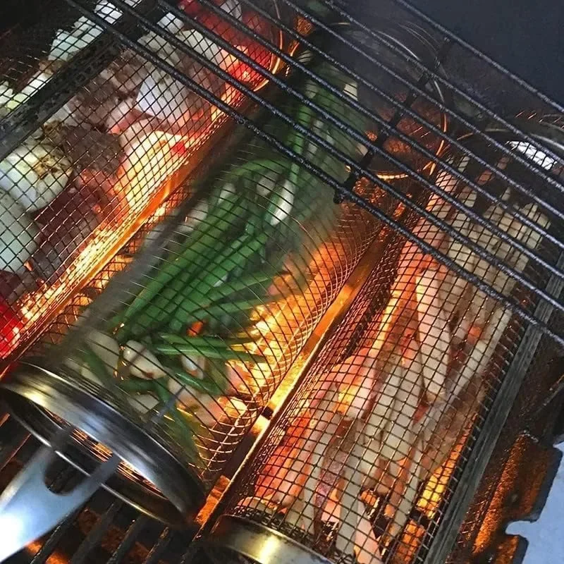 Катящаяся корзина для гриля