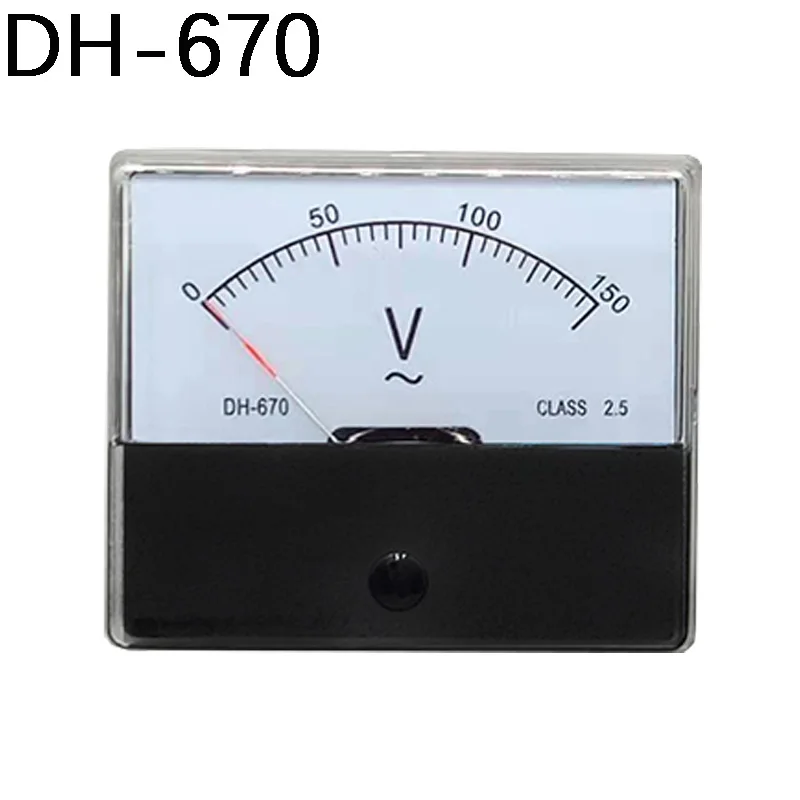 Аналоговый вольтметр DH-670, вольтметр, панельный измеритель переменного тока, тестер напряжения 5V10V15V20V30V50V100V200V300V500V для тестирования цепи