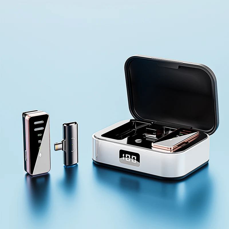 Беспроводной петличный микрофон для iPhone/Android/ноутбука/GoPro беспроводной Plug-Play