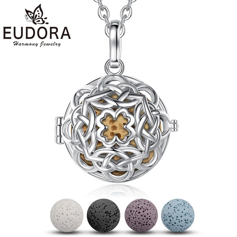 

Юдора 20 мм кельтский узел камень из вулканической лавы ожерелье цветок шар коробка клетка кулон Арома диффузор ароматерапия ювелирные изде...