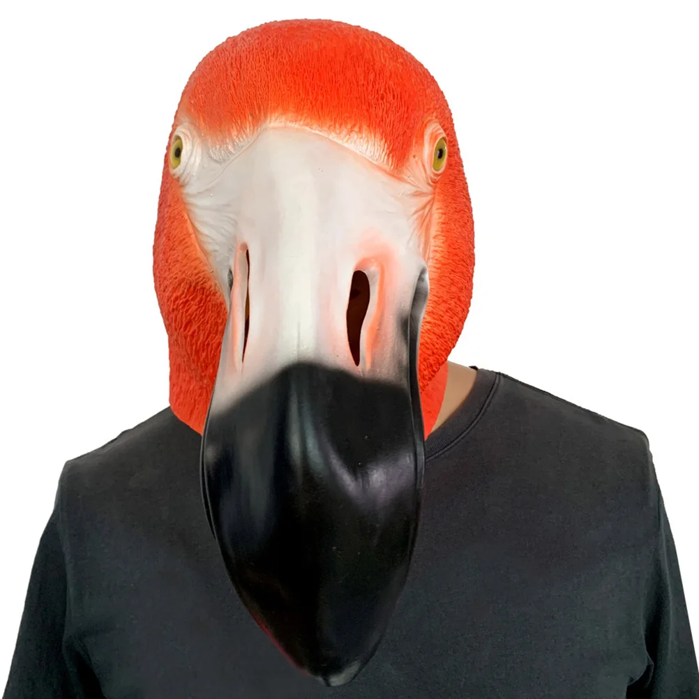Хэллоуин косплей голова фламинго дизайн маска забавная имитация карнавальная