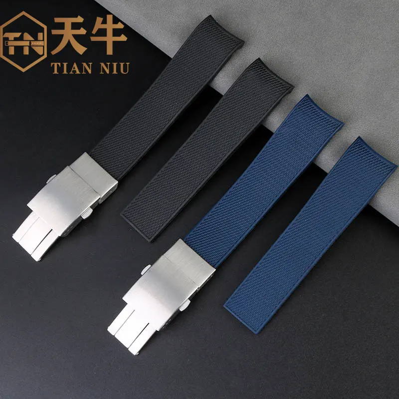 Ремешок резиновый для Longines Kangkas L3.742.L3.642.L3.781 series мужской спортивный силиконовый