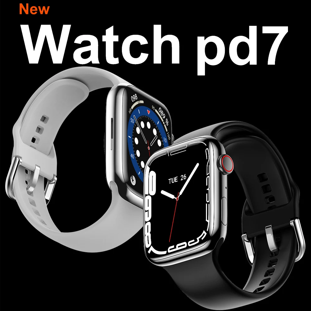 

Умные часы NFC мужские, 1,8 дюйма, умные часы серии 7, Bluetooth-вызов, Беспроводная зарядка, пользовательский циферблат, полный сенсорный экран, фитнес-трекер