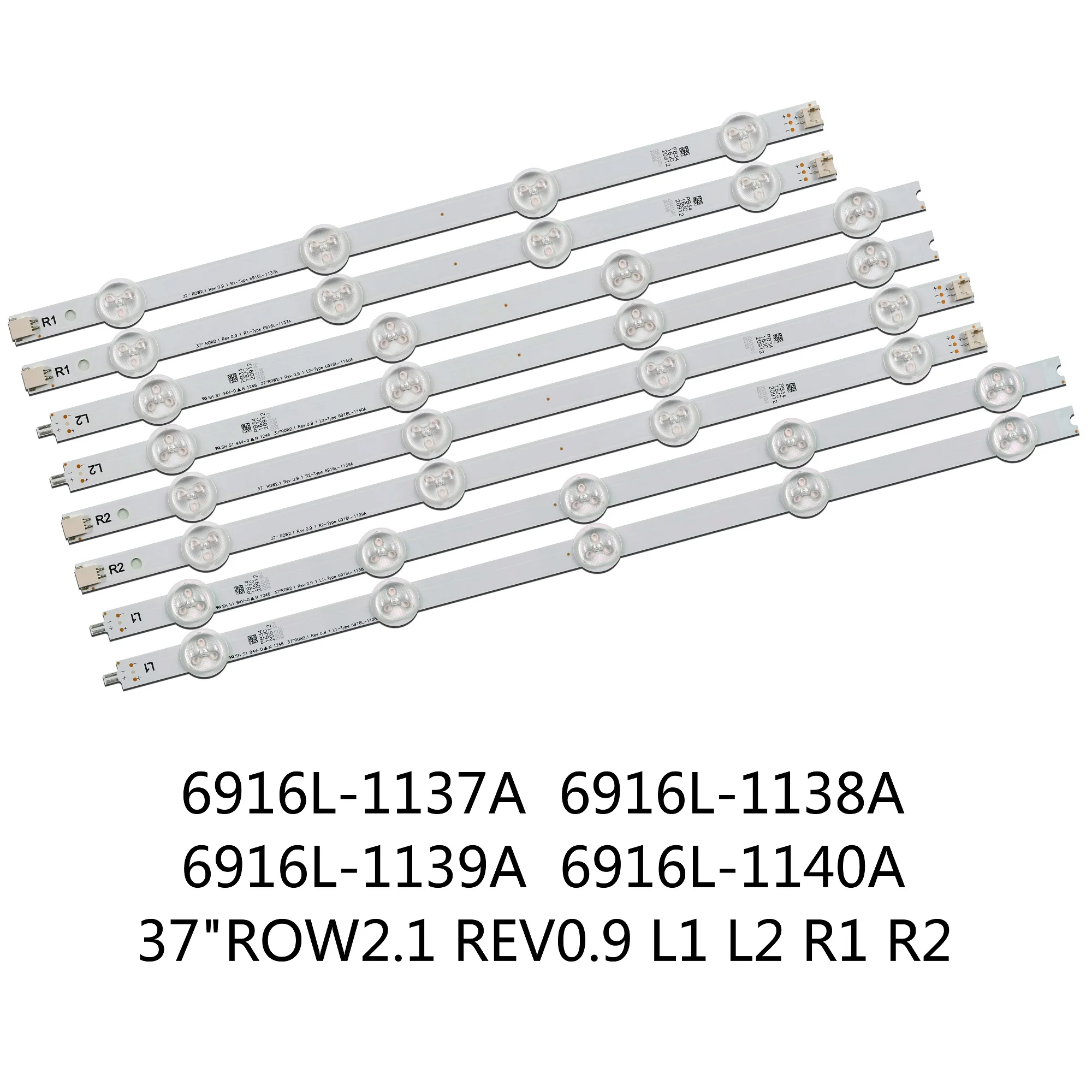 Фото 8 шт. светодиодная лента для подсветки 37LN5403 37LN540B 37LN541U 37LA613V 37LA615V LATWT370R 6916L-1138A 1137A 1139A 1140A №1