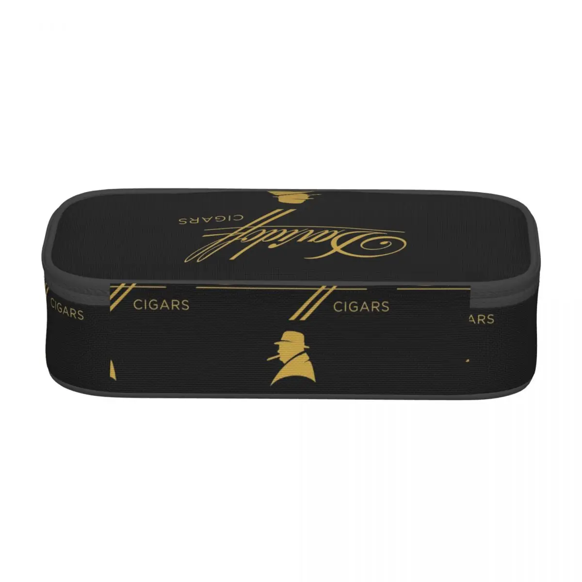 Фото Черные пеналы для карандашей Davidoff Cigars для студентов, коробка для ручек, сумка для карандашей, большая сумка для хранения, пенал-органайзер, держатель для ручек №2