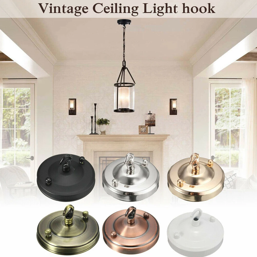 

Lamp Parts Ceiling Plate Holder Fitting Hook Light Living Room Pendant Plate Replacement Rose 10.5*6cm Cafe Chandelier
