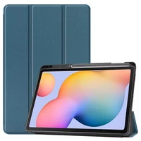 for samsung galaxy tab s6 lite 10 4 inch sm p610 p615 case with pencil holder tri fold stand cover tablet shell for tab s6 lite