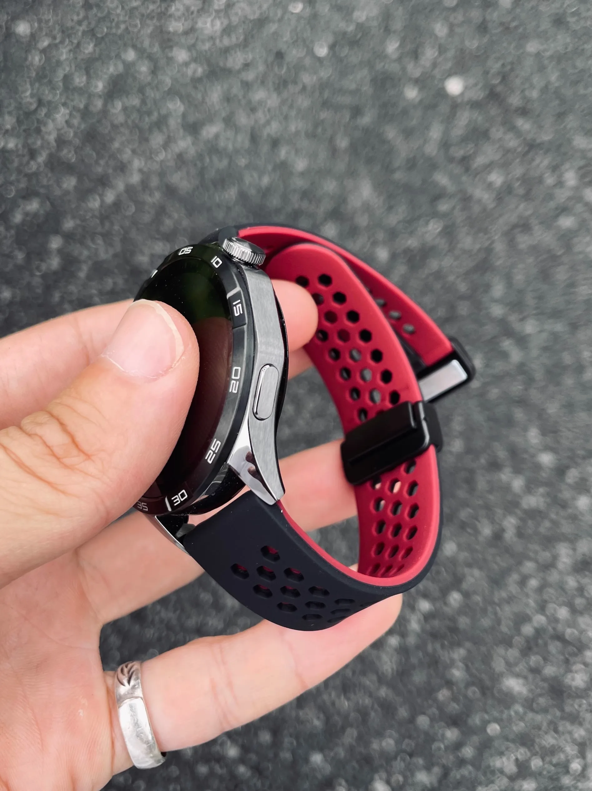 Ремешок для часов Kakestorm двухцветный дышащий ремешок Huawei GT4 GT2pro с отверстием в виде