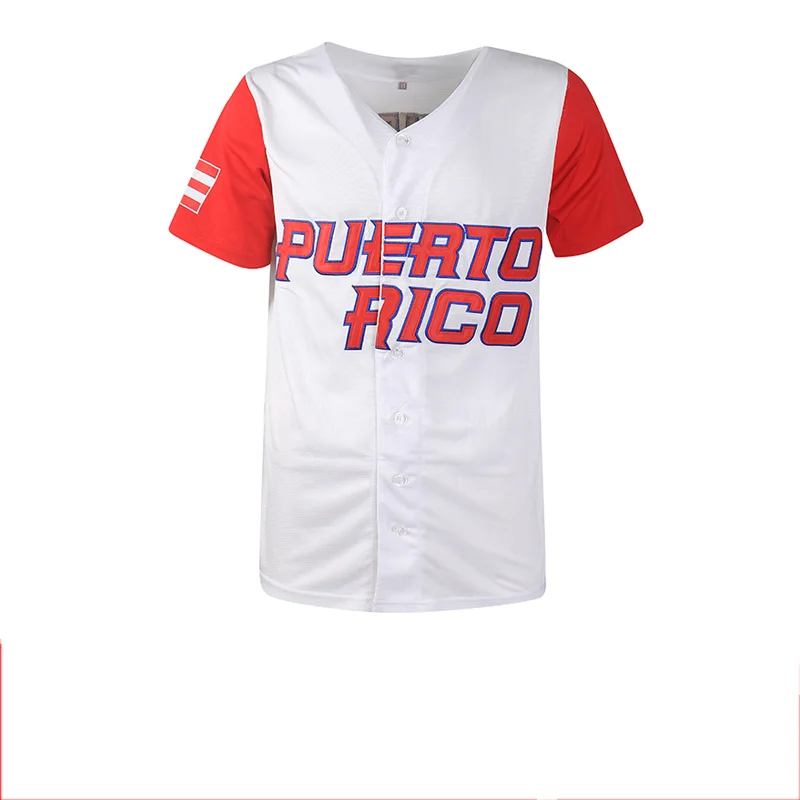 BG baseball Jersey Puerto Rico 21 jerseys Sewing Embroidery High Quality Sports Outdoor White 2023 World New