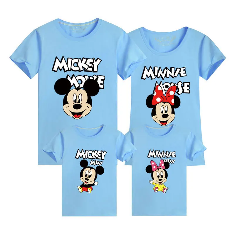 Комплект семейной одежды Disney с Микки Маусом одежда для папы мамы детей футболка