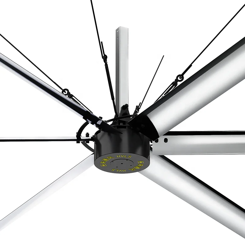 Фото Китайский промышленный потолочный вентилятор HVLS 4м (13 футов) с низким уровнем шума и большим воздушным потоком для гаражей, оптом №2