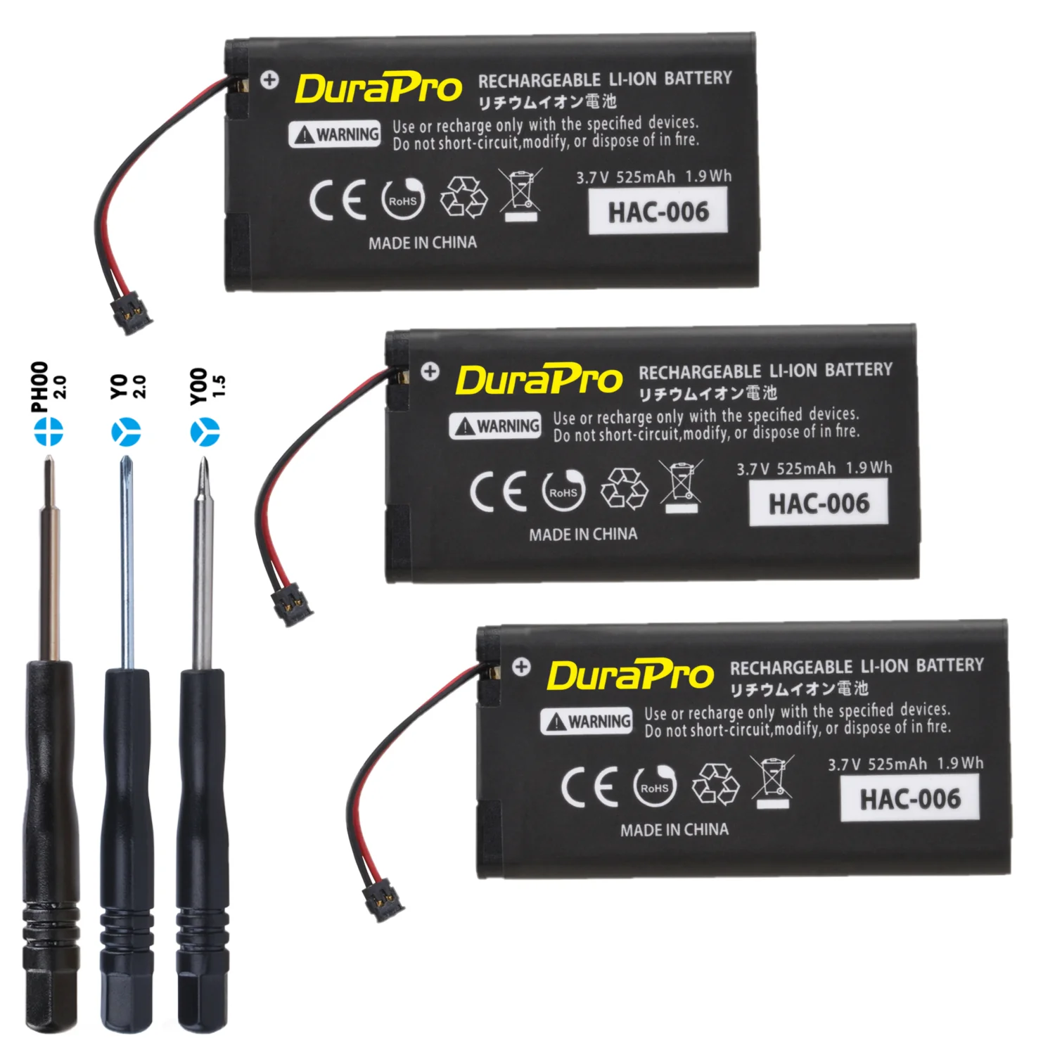 

3-Pack HAC-006 HAC006 Battery for Nintendo Switch Ns Joy-Con Controller Switch HAC 006, HAC-015, HAC-016 Battery